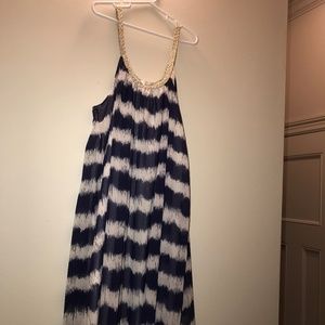 Charming Charlie Blue and White striped dress